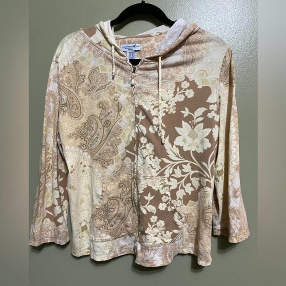 Caribbean Joe Zip Up Hoodie, Size L‎